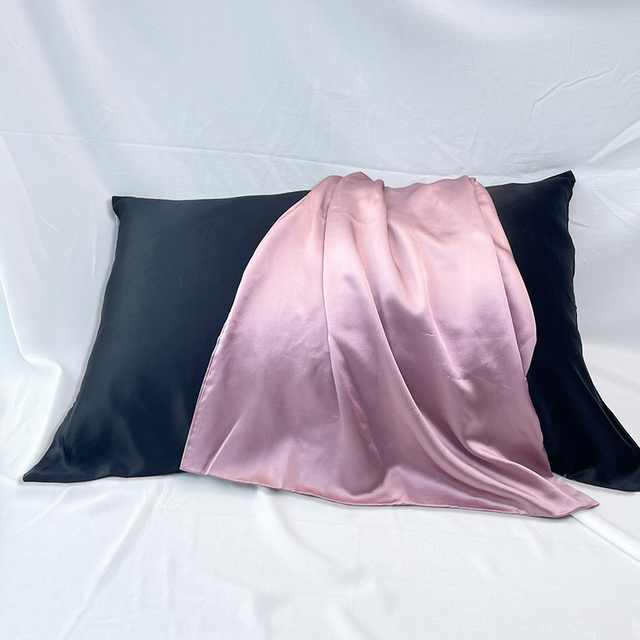 Federa di lusso in pura seta naturale di gelso al 100% con federa in seta con cerniera o busta