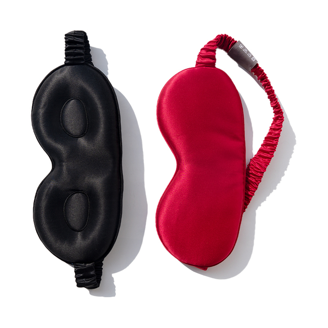 Maschera per gli occhi per dormire in seta 3D che blocca la luce, morbida e idratante