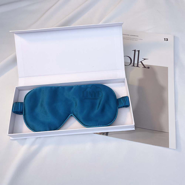 Maschera per gli occhi in seta con etichetta logo personalizzato all'ingrosso all'ingrosso in fabbrica, maschera per gli occhi in pura seta di gelso rosa 100% benda sugli occhi