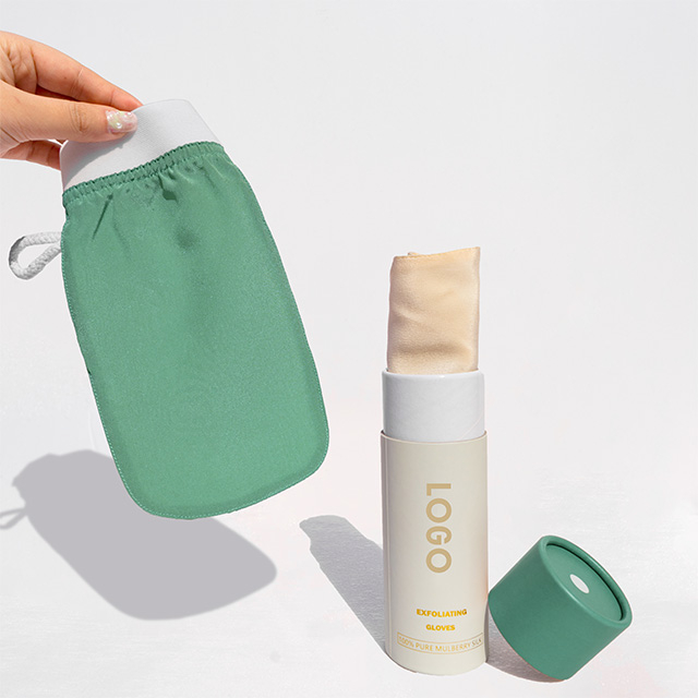 Guanto esfoliante in pura seta di gelso