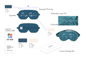 Caso 2: custodia per maschera per gli occhi ricamata